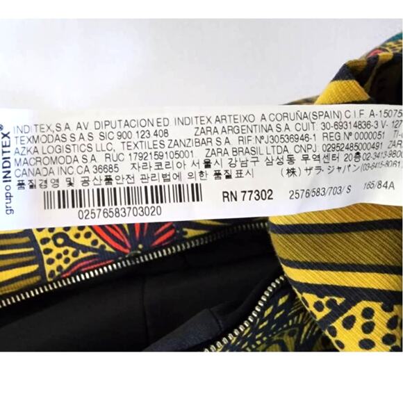 Zara Trafaluc Aztec Modern Halter Fitted Mini Dress Small NWOT - Picture 6 of 10